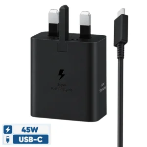 شارژر ۴۵ وات اورجینال سامسونگ مدل T4511 (3پین) همراه کابل اصلی ساخت ویتنام