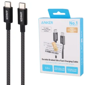 کابل شارژ 100 وات 1 متری USB-C به USB-C انکر مدل A8756