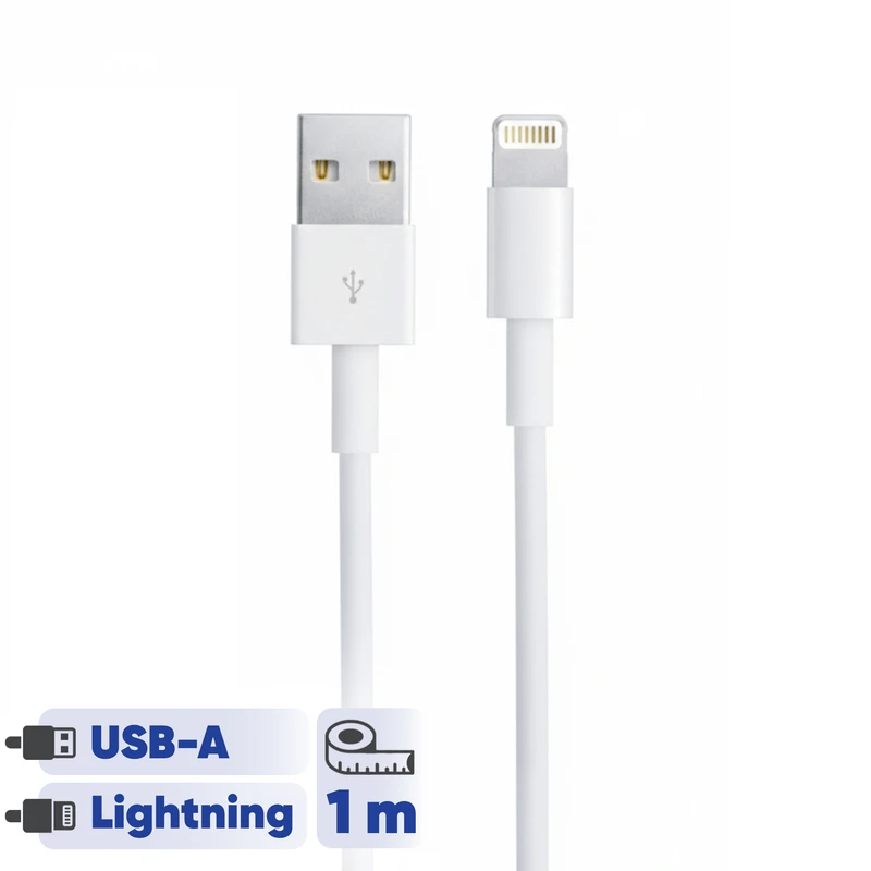 شارژر اپل توان 5 وات دو پین همراه کابل USB به لایتنینگ اورجینال - تصویر 3
