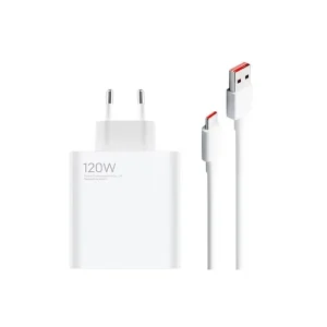 شارژر  اورجینال شیائومی با توان 120 وات دو پین همراه کابل Charger Xiaomi 120W Dual Pin with Cable