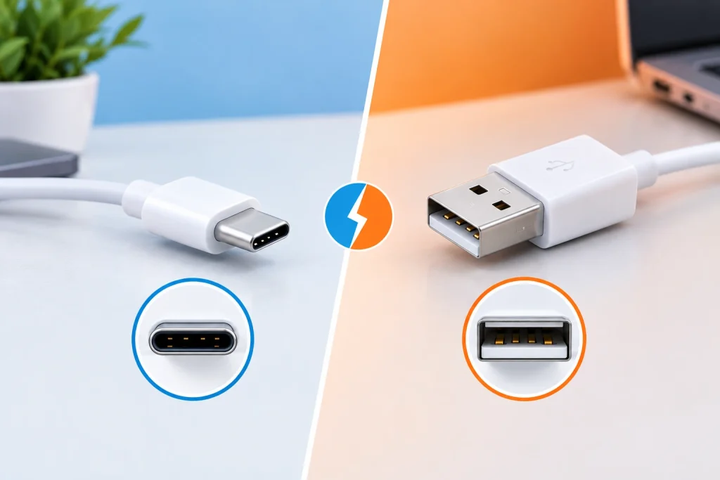 تفاوت کابل تایپ سی با کابل USB معمولی چیست؟